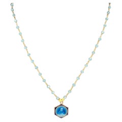Vintage Blue Mary-3 Necklace