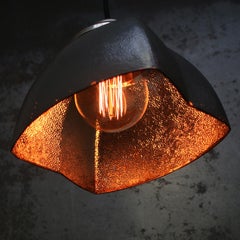 Vintage Blue Mercury Mirror Glass Pendelleuchte