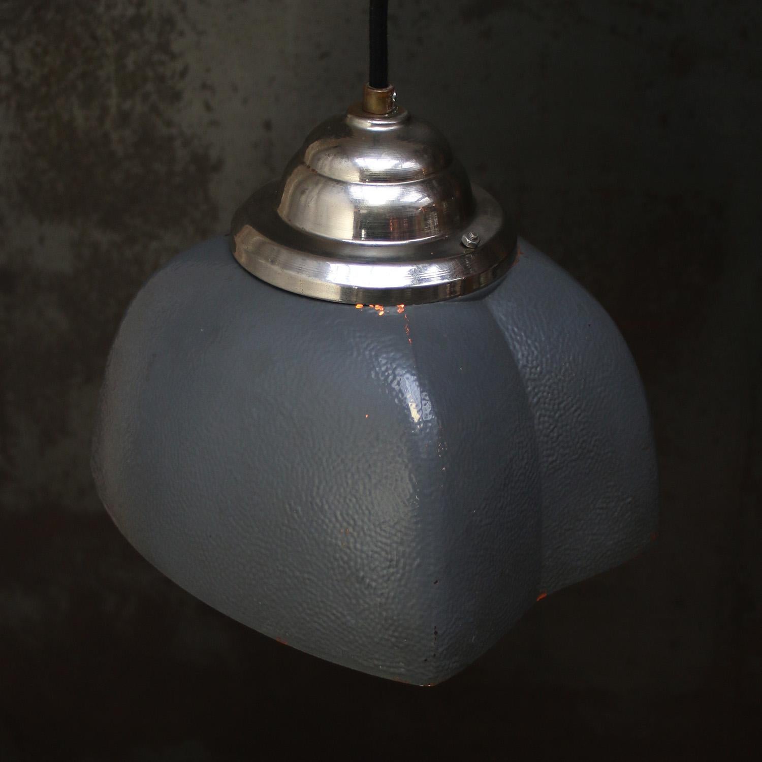 Placcato Lampada a sospensione in vetro specchio Mercury blu vintage in vendita