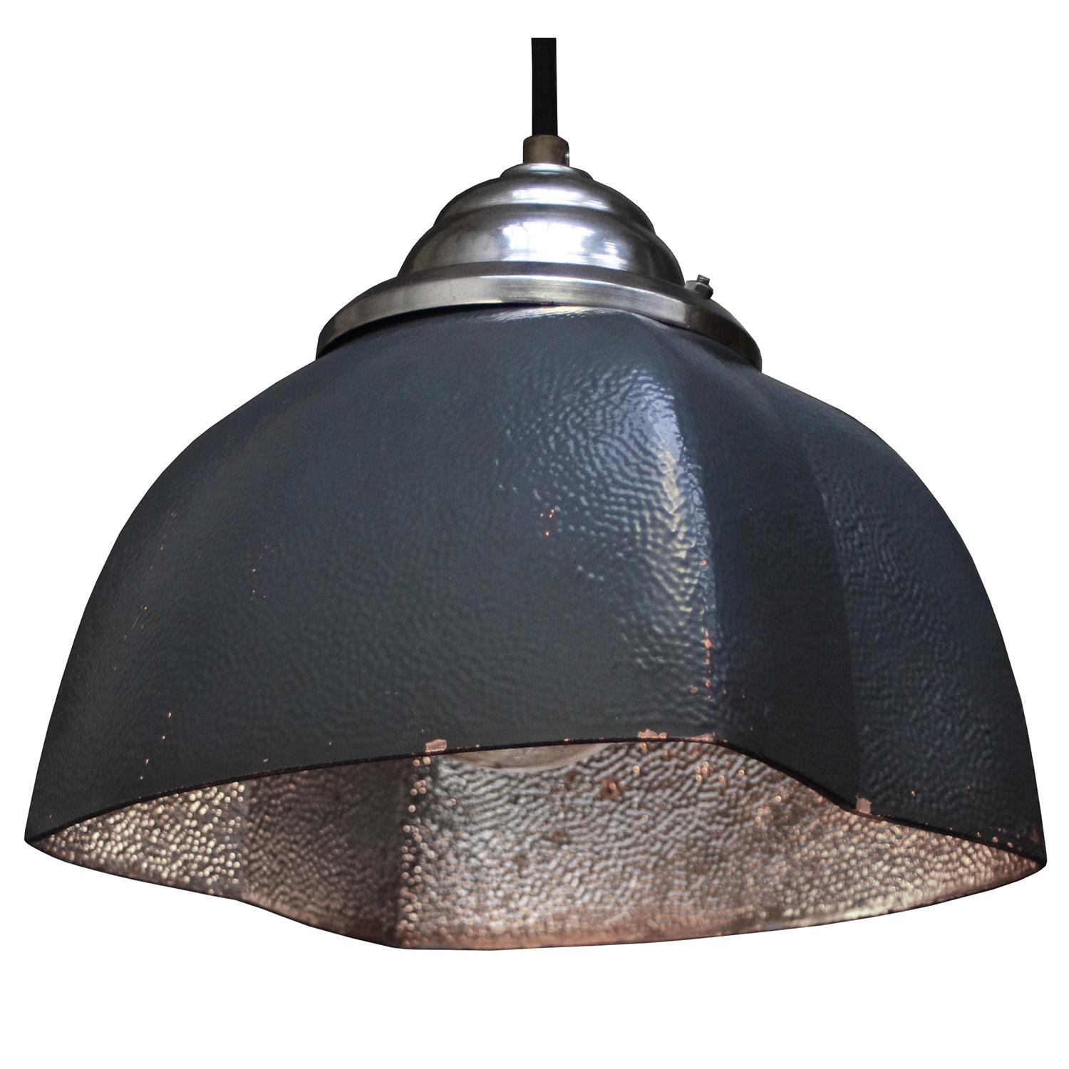 Placcato Lampada a sospensione in vetro specchio Mercury blu vintage in vendita