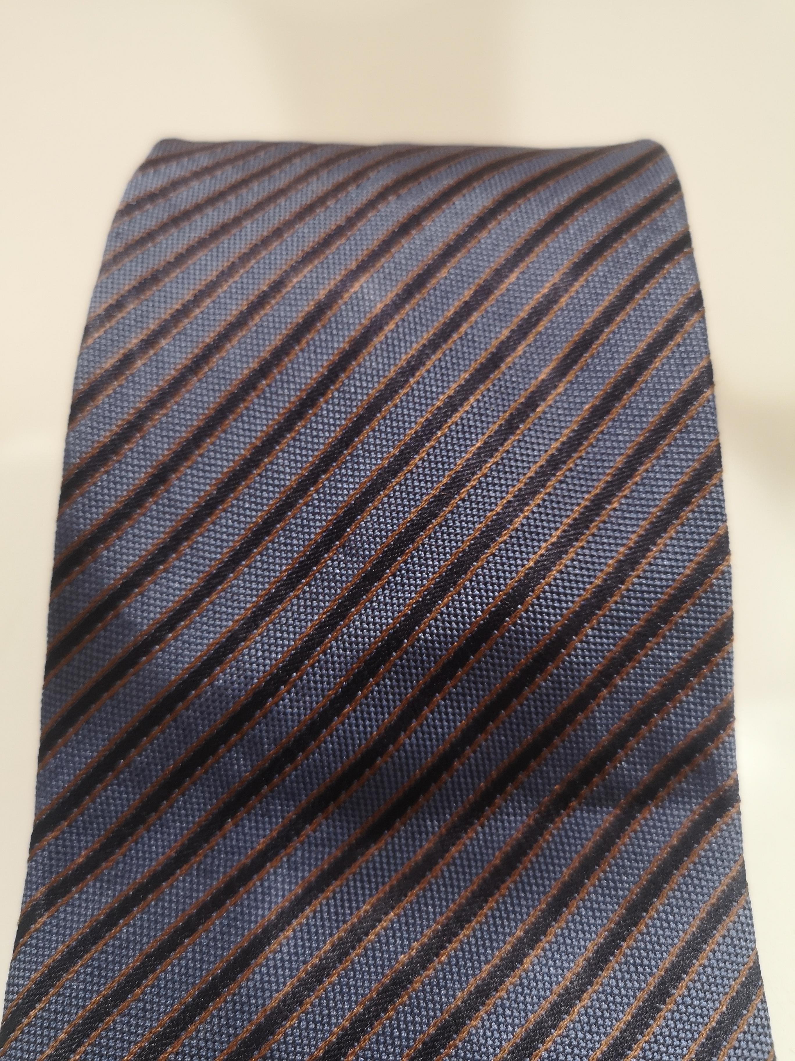 Men's Vintage blue multicoloured silk tie