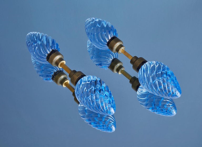 Vintage Blue Murano Door Handle at 1stDibs