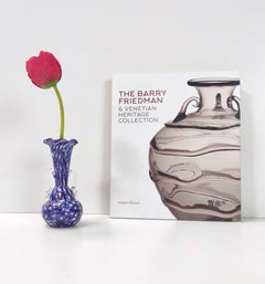 Vase vintage en verre de Murano inscrit au Fratelli Toso avec murrines, Italie