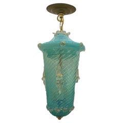 Vintage Blue Murano Lantern