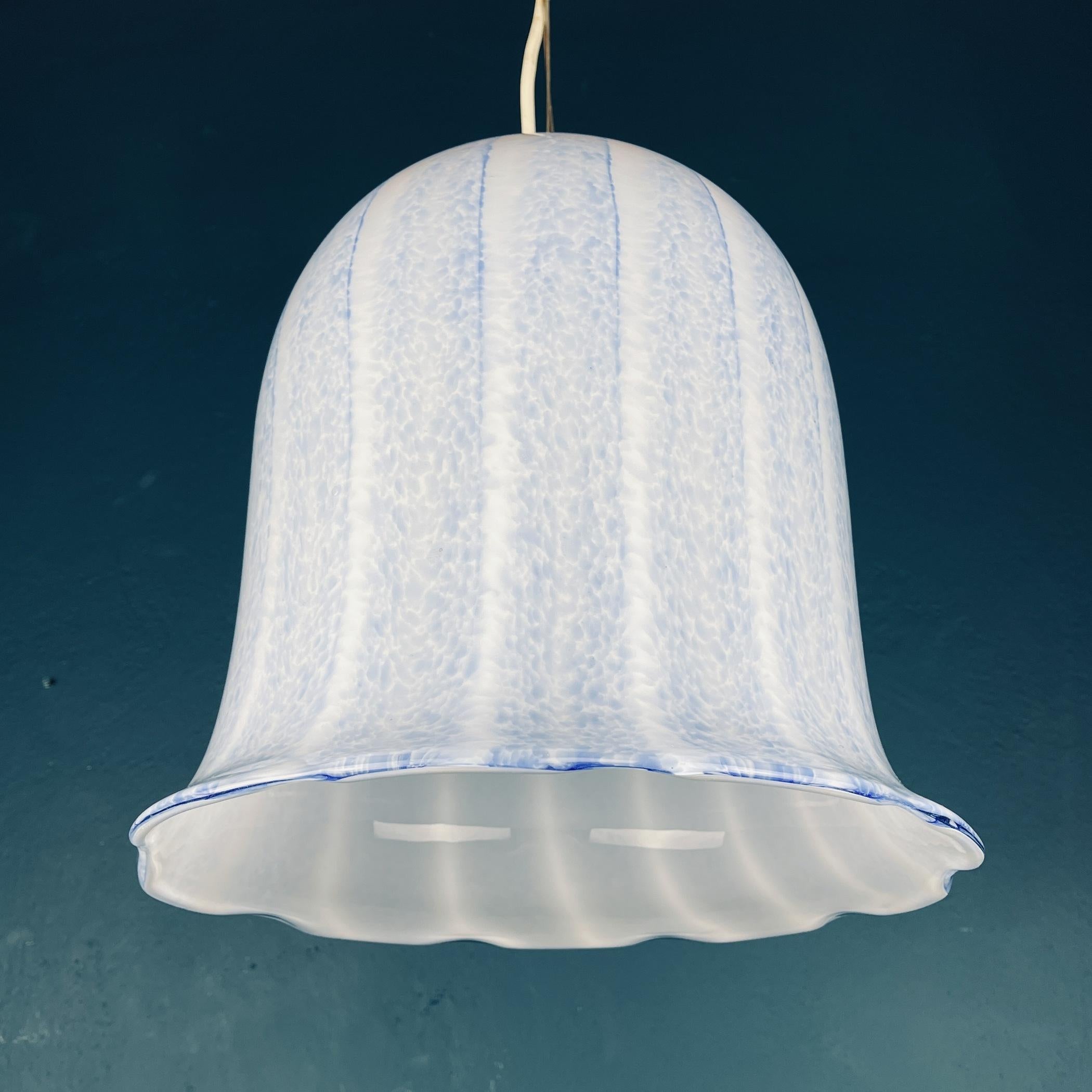 Vintage Blue Murano Pendant Lamp by Manufacture 