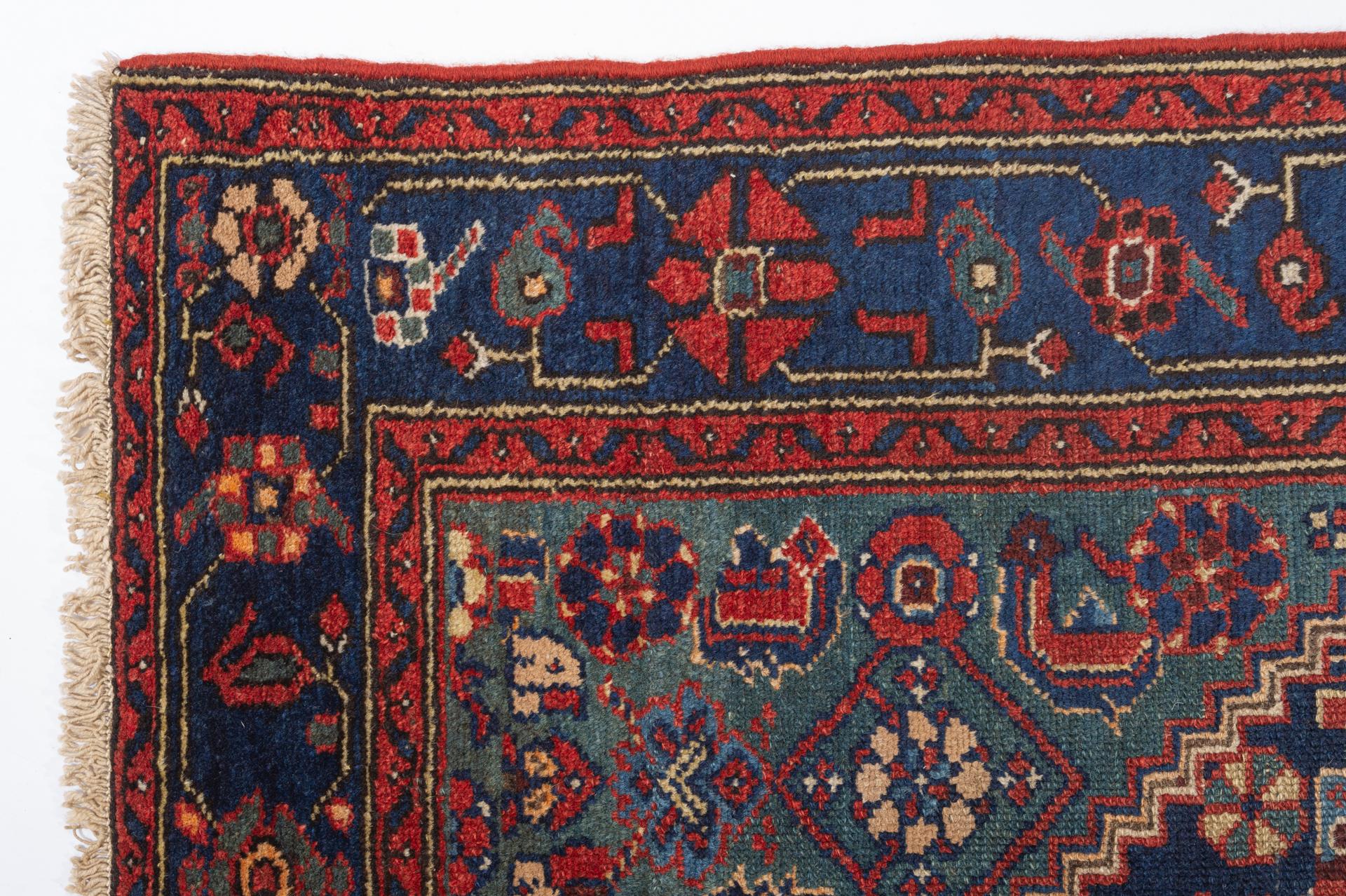 20th Century Vintage Blue Oriental Carpet For Sale