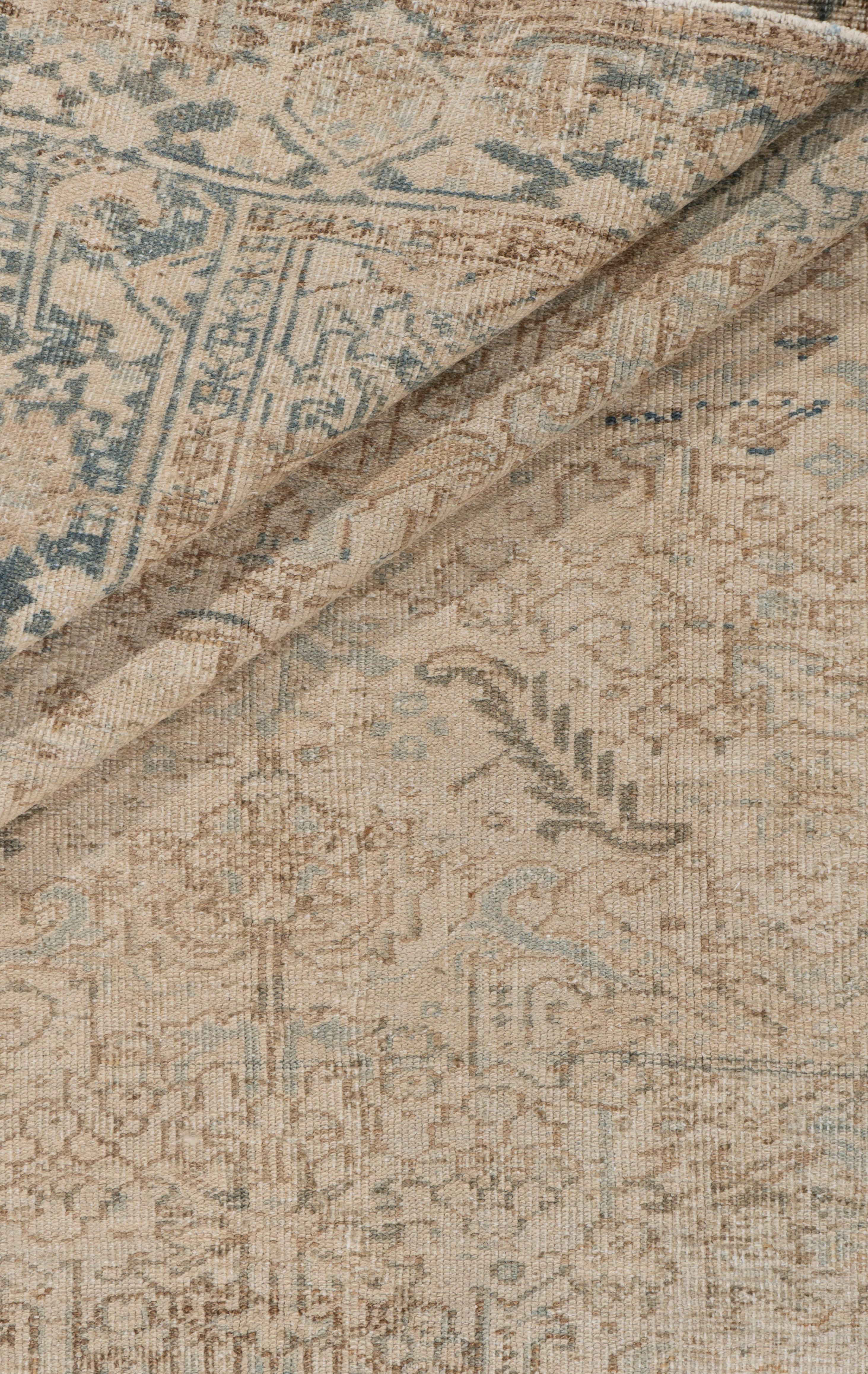 Vintage Blau Persisch Heriz Teppich 6' X 8'4 im Zustand „Gut“ im Angebot in New York, NY