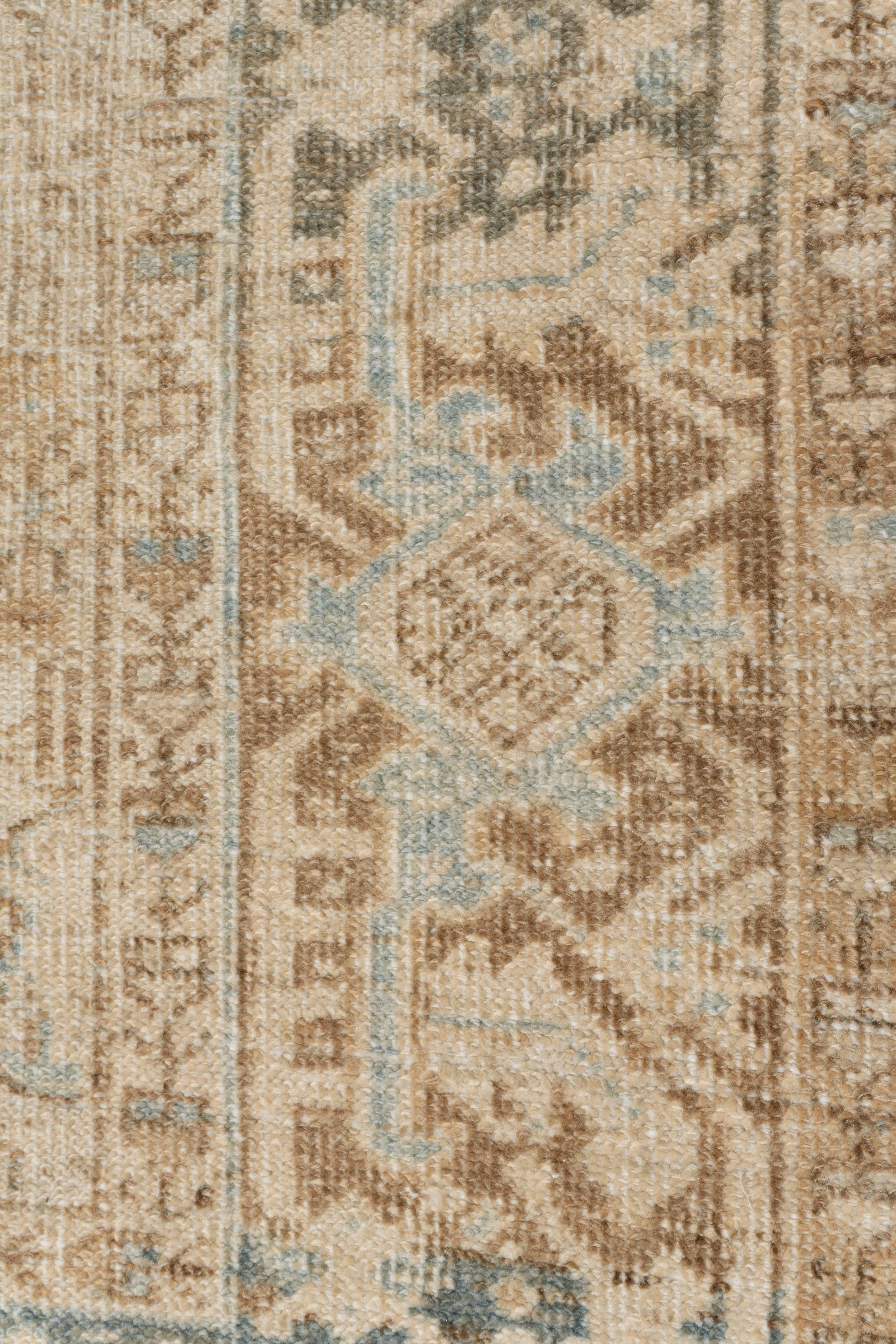 Vintage Blau Persisch Heriz Teppich 6' X 8'4 im Angebot 3