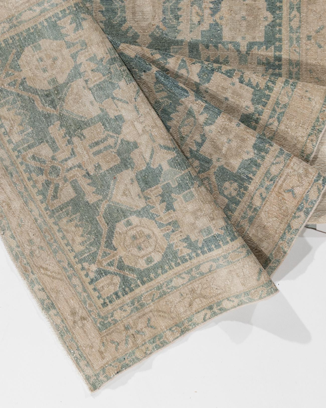 Vintage Blue Persian Malayer Runner 3'7 x 16'9 in vendita 1