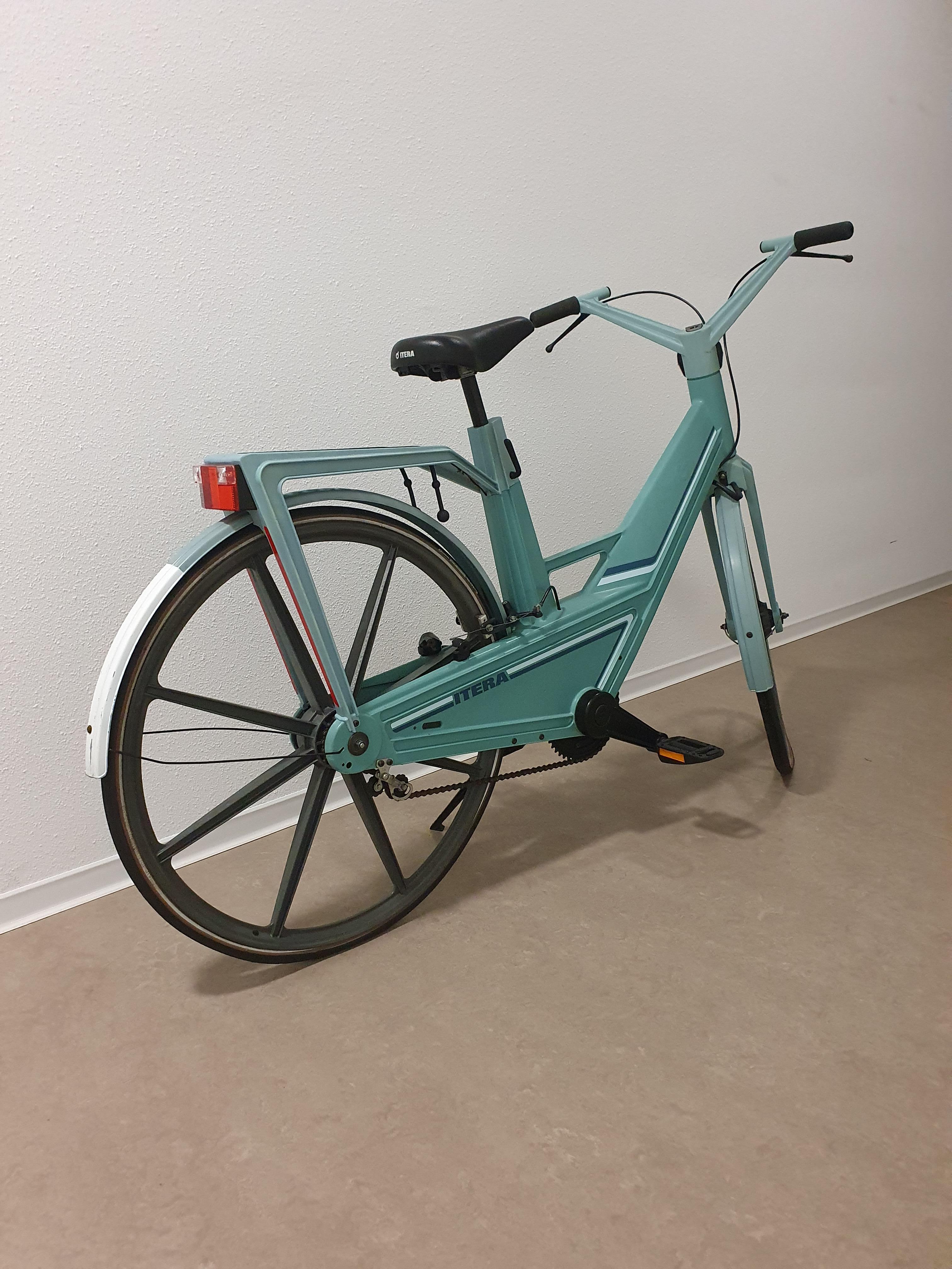 Late 20th Century Vintage blue plastic bike Itera from Volvo Sweden, 1980s For Sale