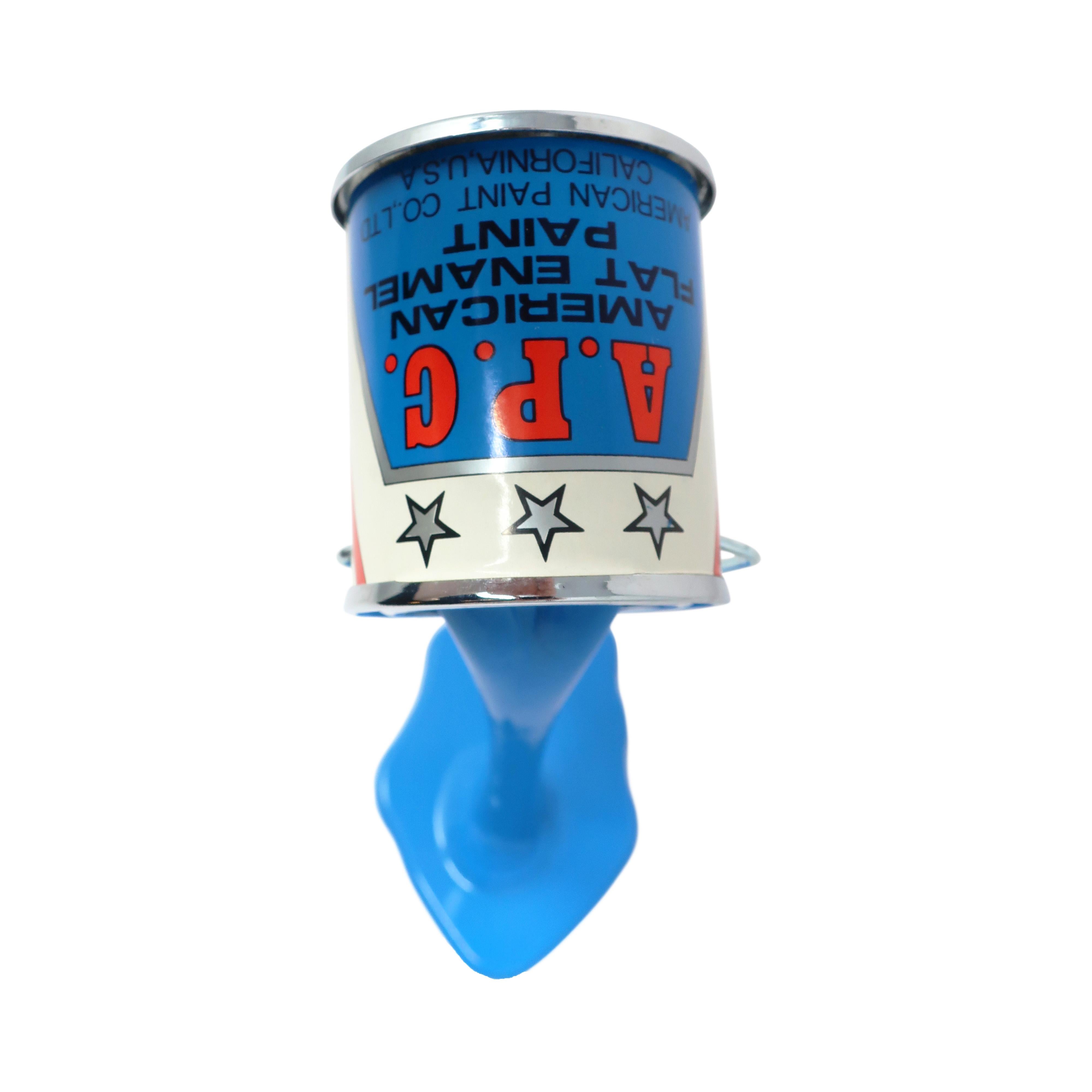 Tirelire d'accrochage APC pour peinture bleue pop art vintage en vente 1