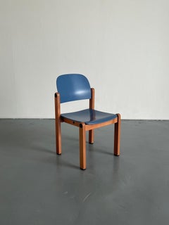 Vintage Blue Postmodern Visitor Armchairs or Dining Armchairs by Wiesner Hager