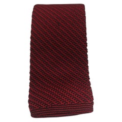 Vintage blue red wool tie