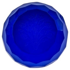 Vintage Blue Saint Louis Art Glass Paperweight