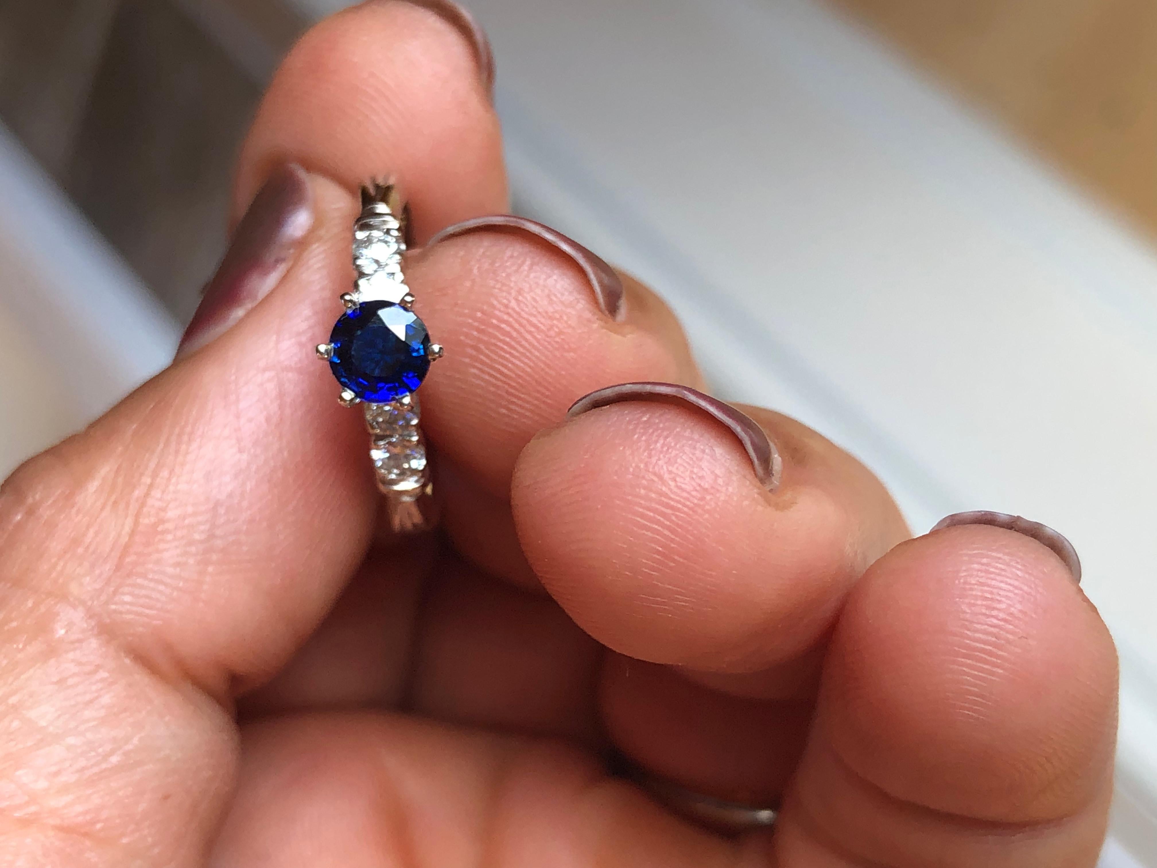 vintage blue diamond engagement rings