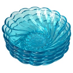 Vintage Blue Seachell Swirl Small Bowls, Represented