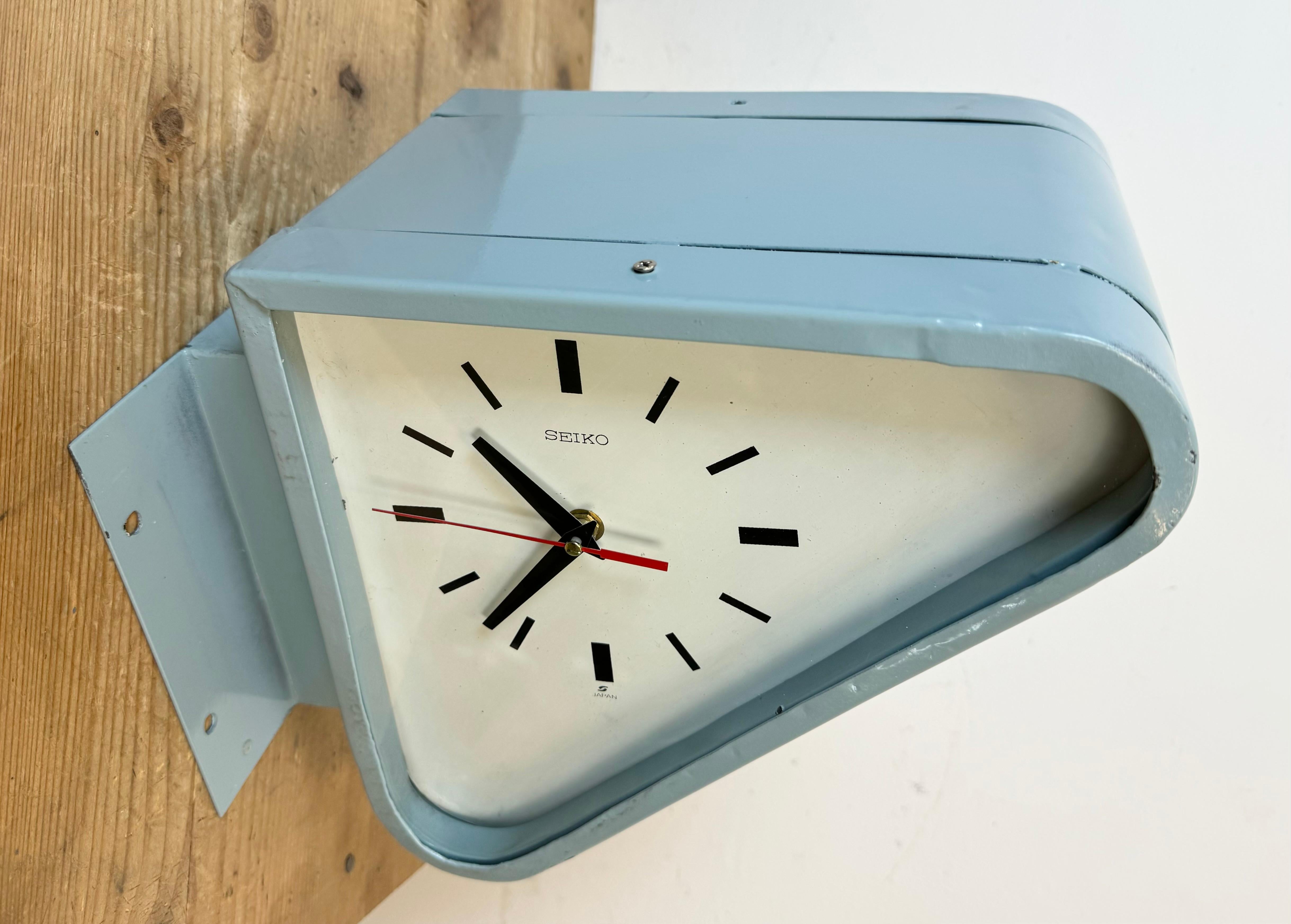 Vintage Blue Seiko Maritime Double-Sided Wall Clock, 1970s 5