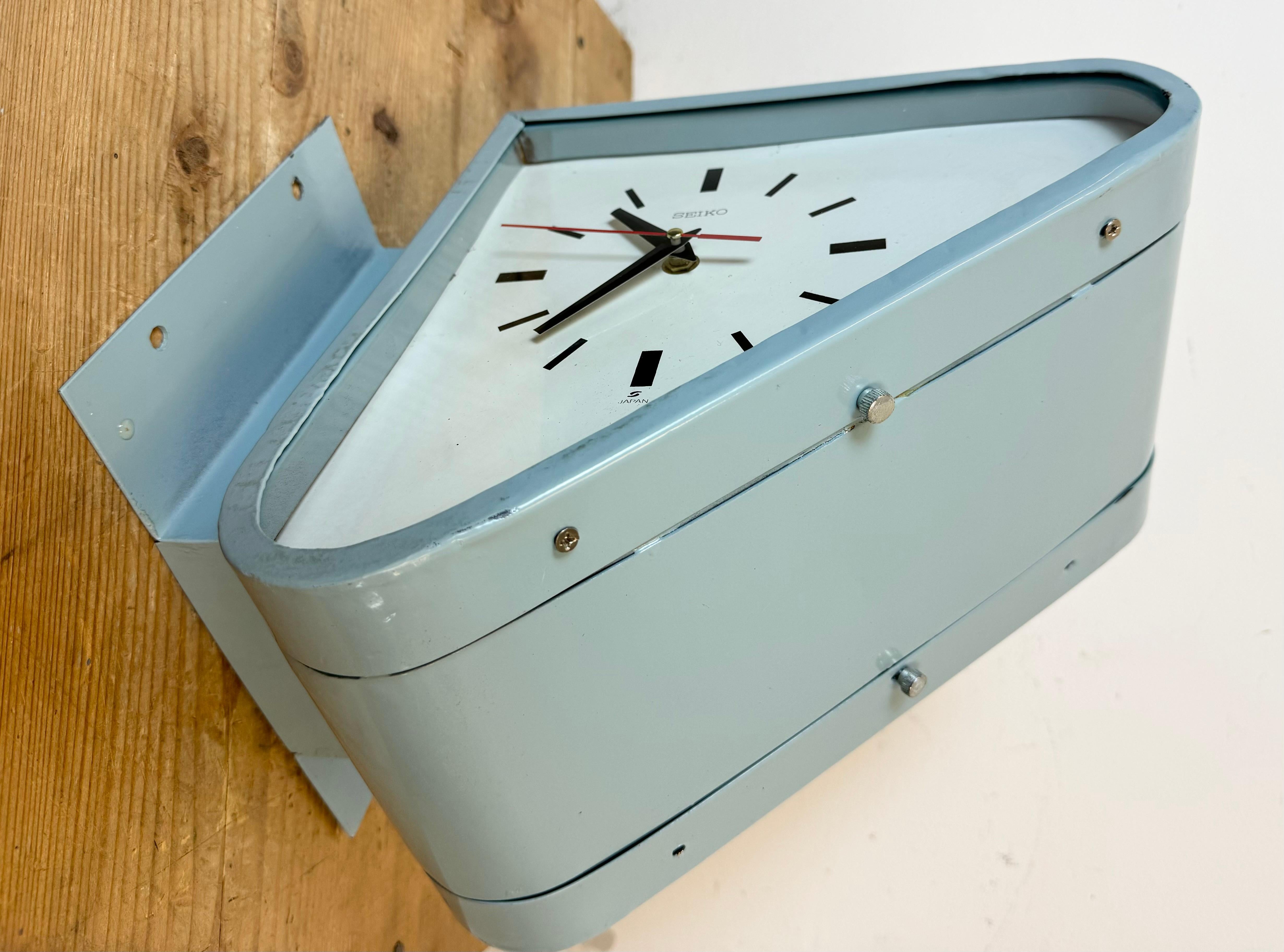 Vintage Blue Seiko Maritime Double-Sided Wall Clock, 1970s 6