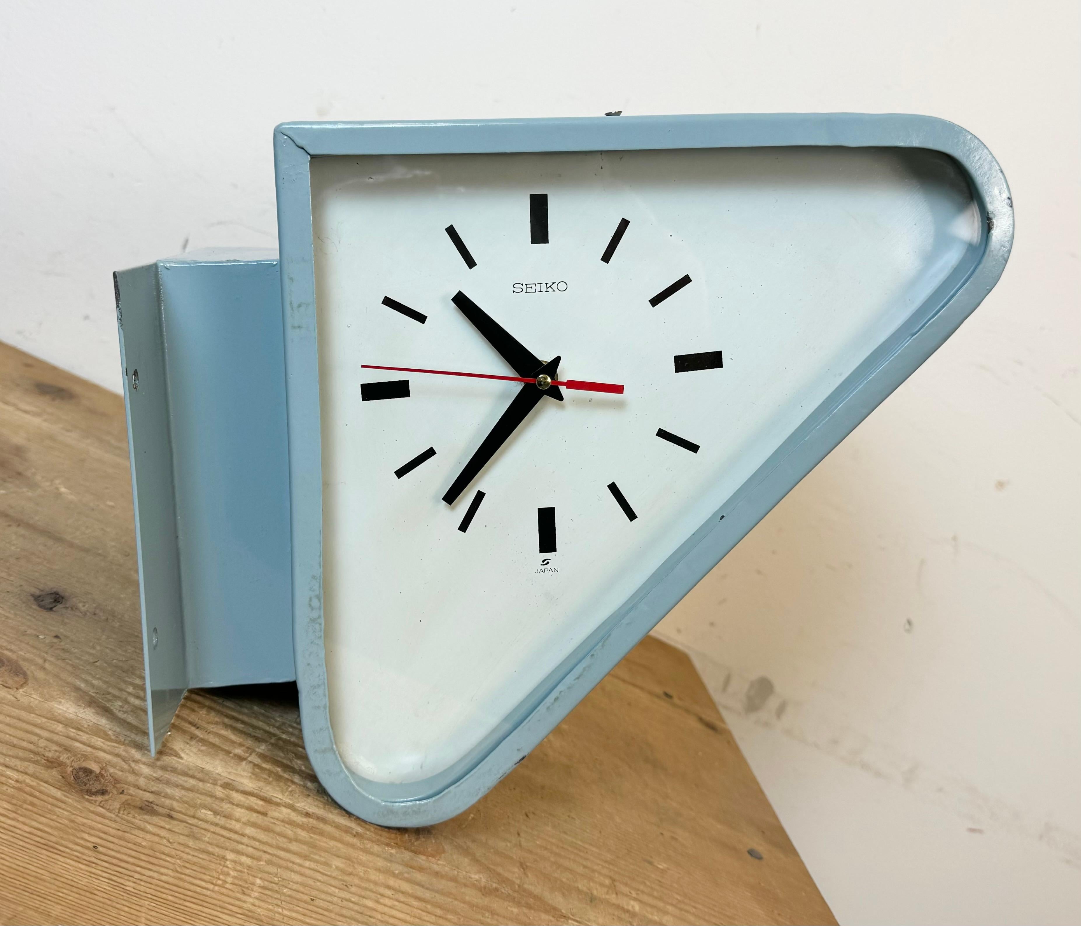 Vintage Blue Seiko Maritime Double-Sided Wall Clock, 1970s 7