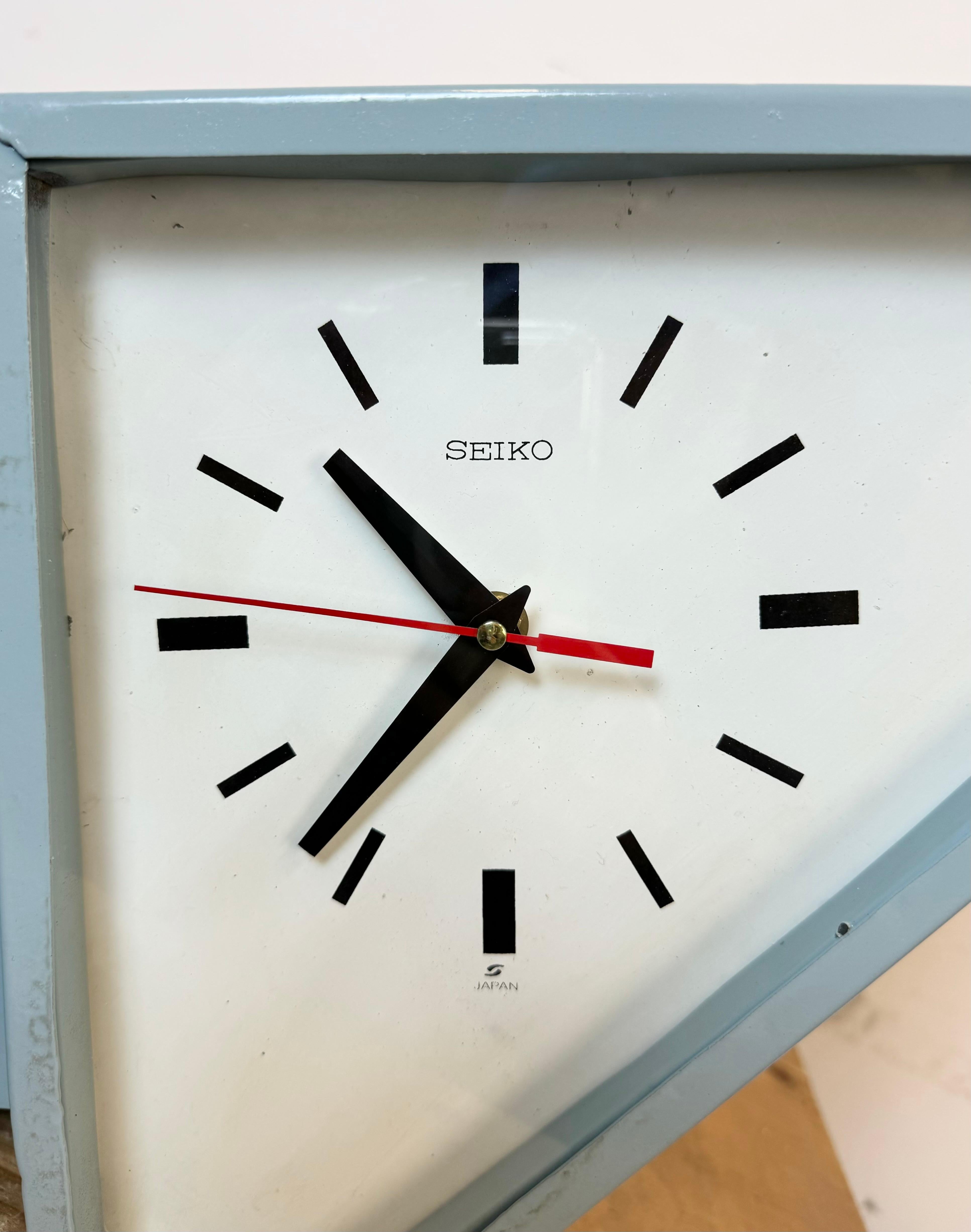 Vintage Blue Seiko Maritime Double-Sided Wall Clock, 1970s 8