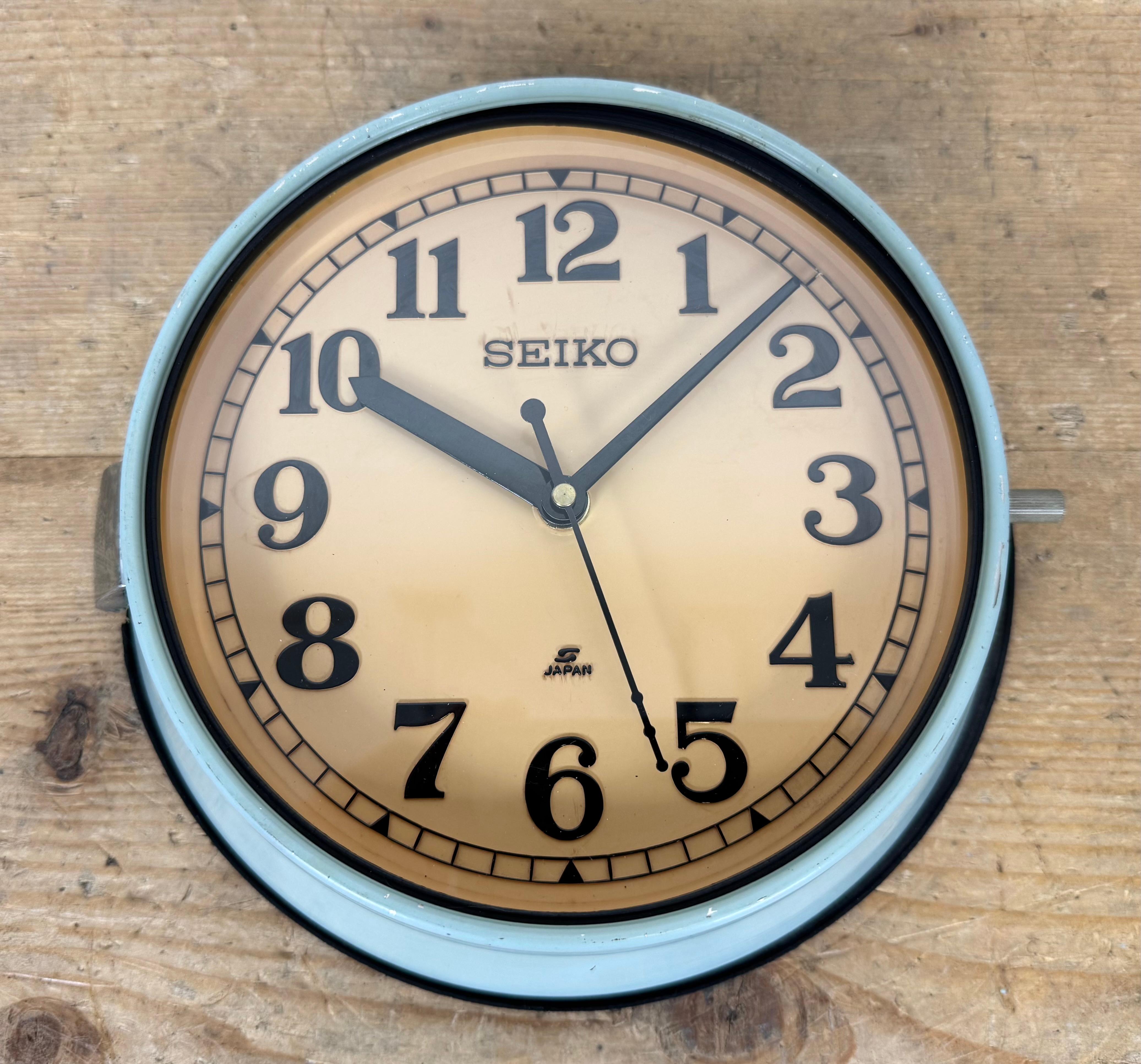 Reloj de Pared Seiko Barcos Vintage Azul, Años 70 en venta 4