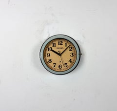 Vintage Blue Seiko Ships Wall Clock, 1970s