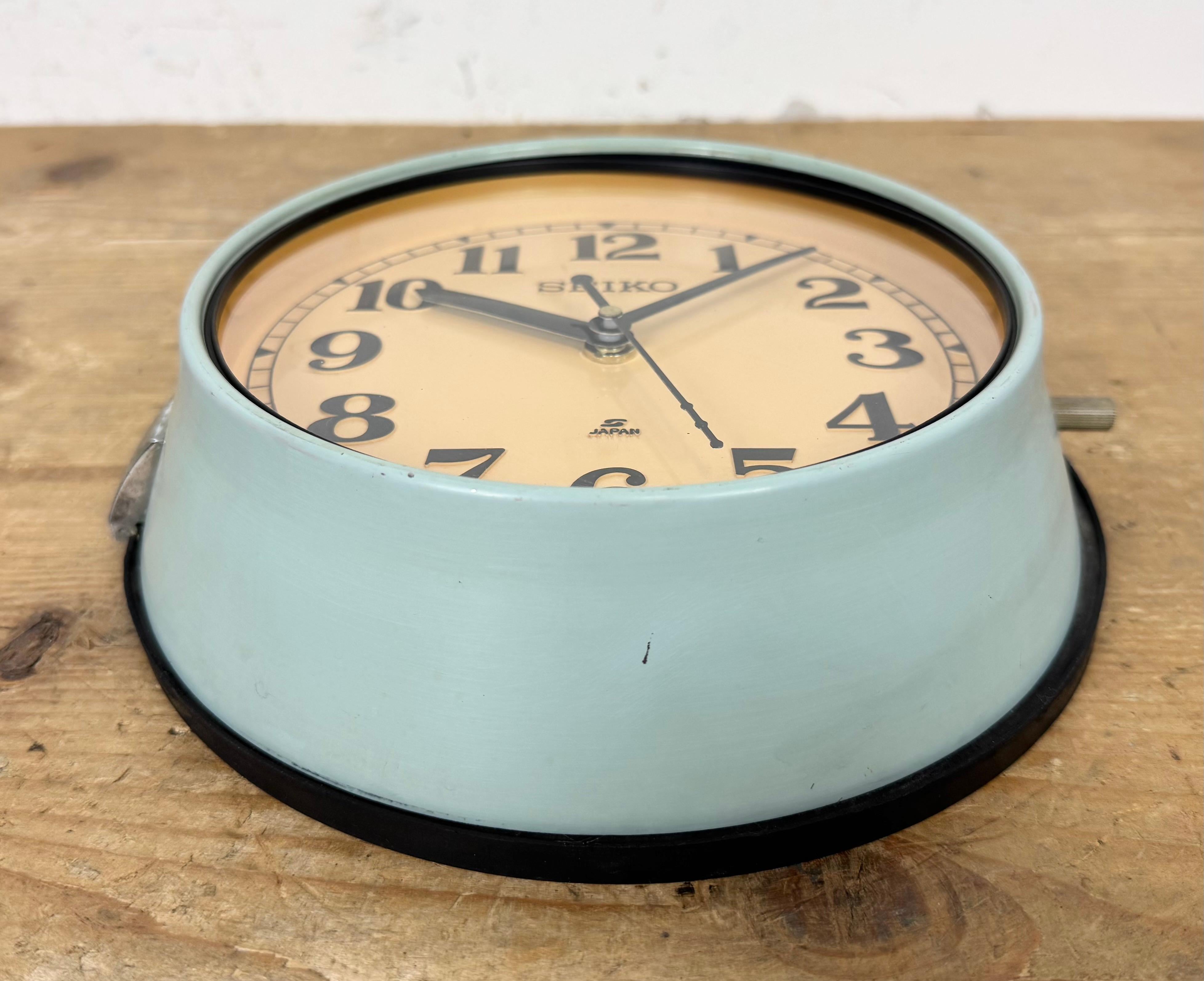 Reloj de Pared Seiko Barcos Vintage Azul, Años 70 en venta 1
