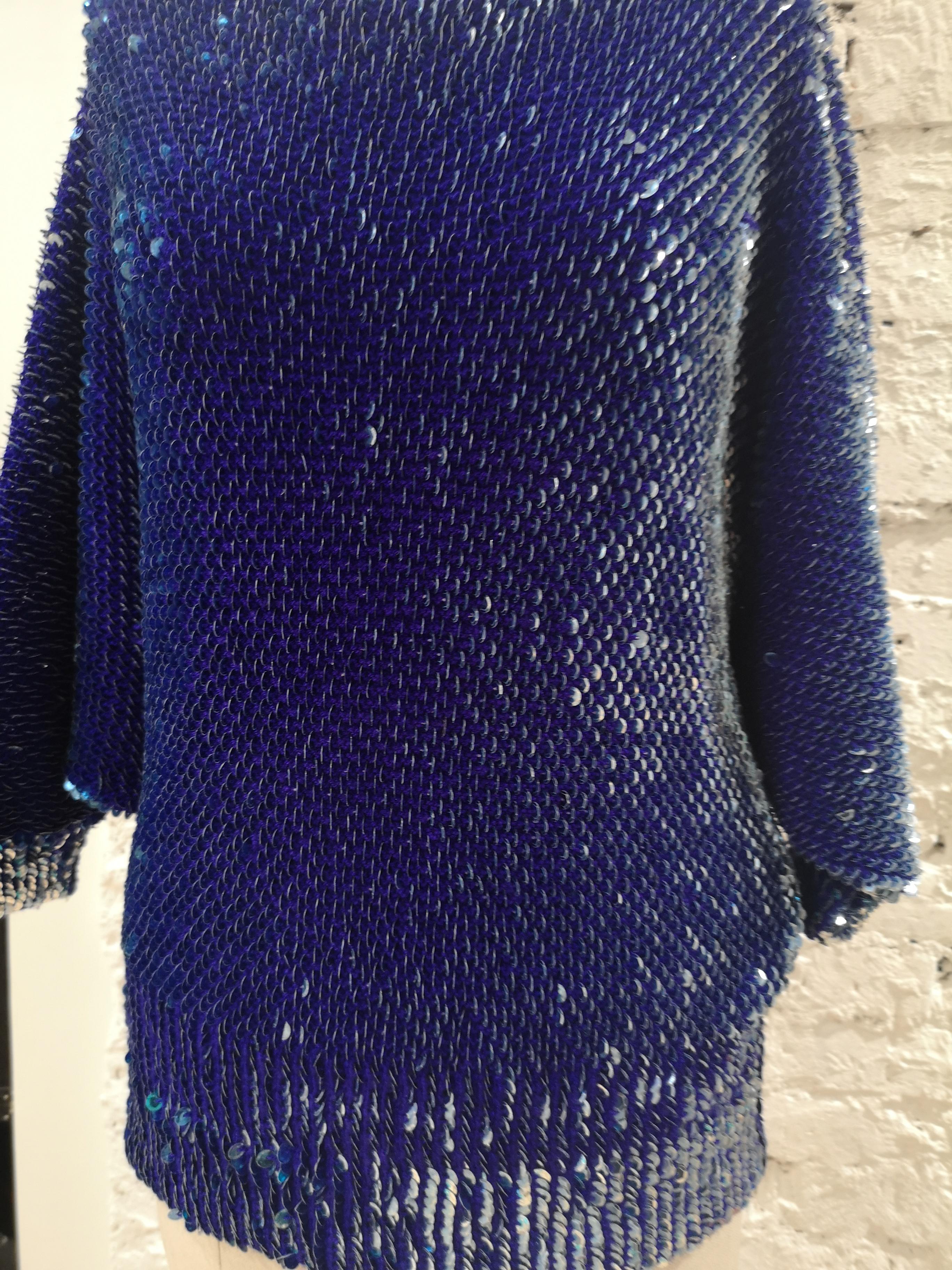 blue glitter sweater