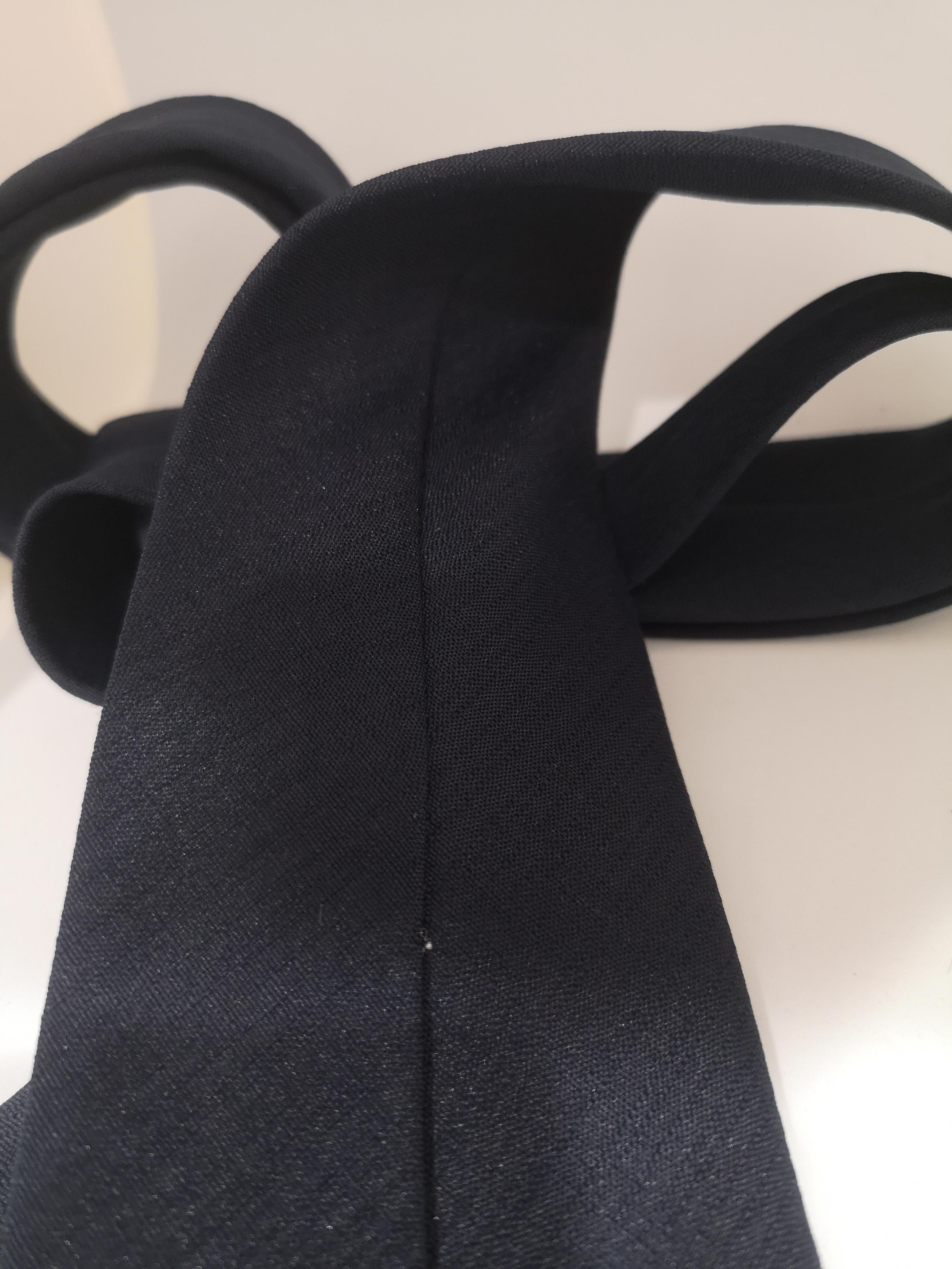 Black Vintage blue silk tie