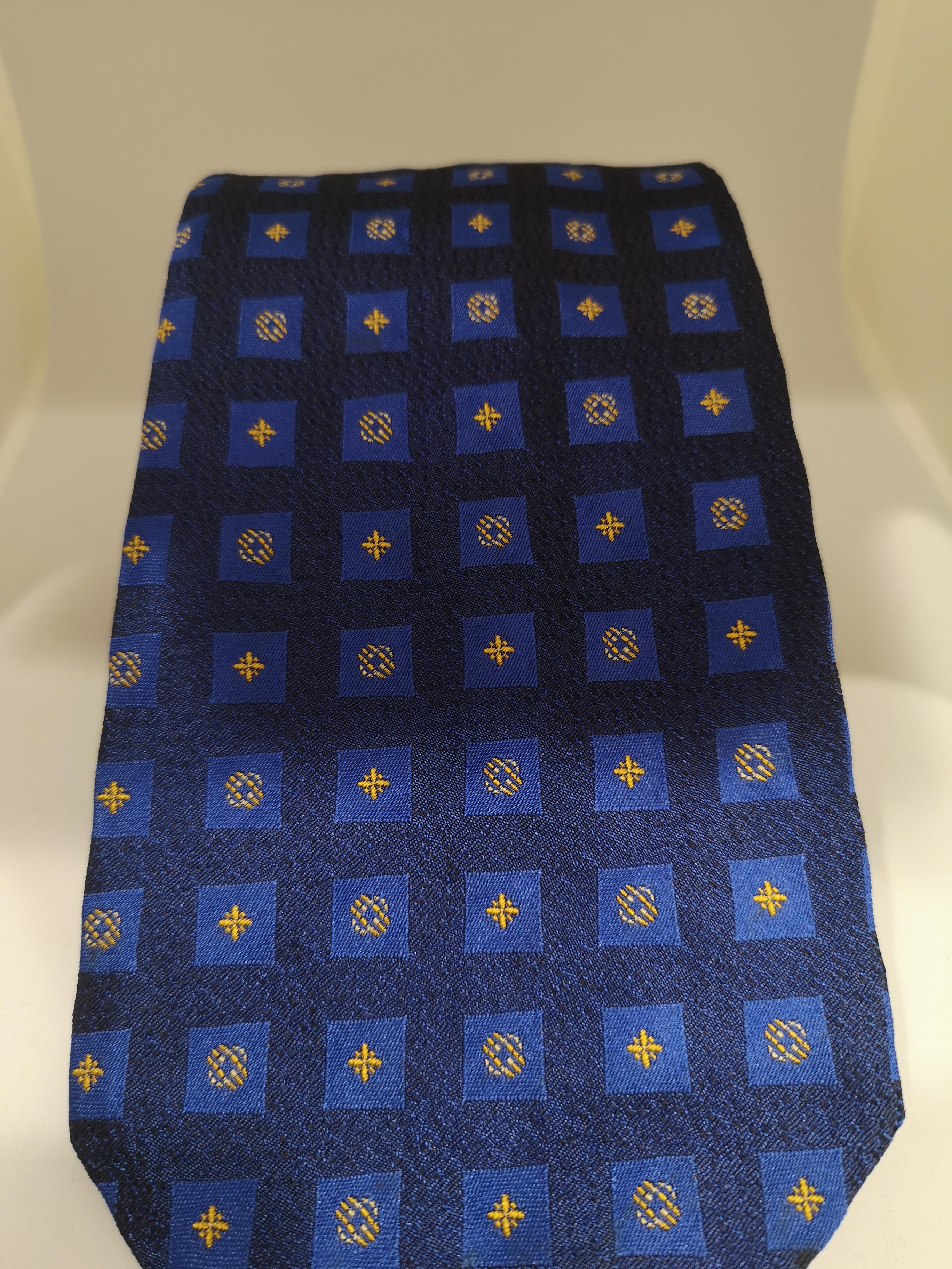 Men's Vintage blue silk tie
