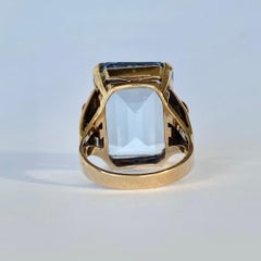Vintage Blue Spinel and 9 Carat Gold Cocktail Ring
