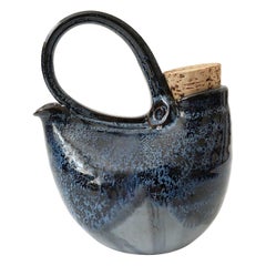 Vintage Blue Studio Pottery Teapot