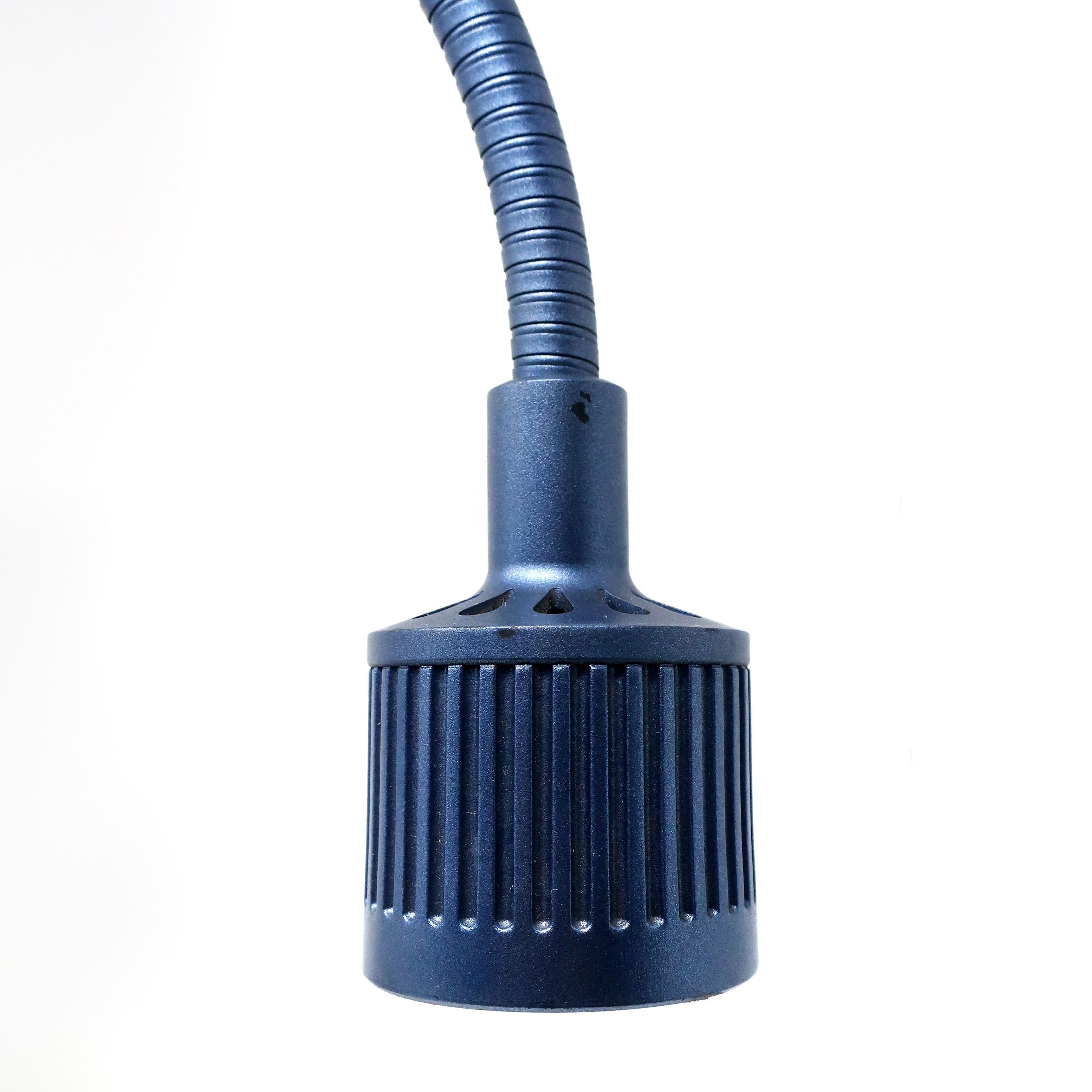 Metal Vintage Blue Sunnex Gooseneck Desk Lamp For Sale