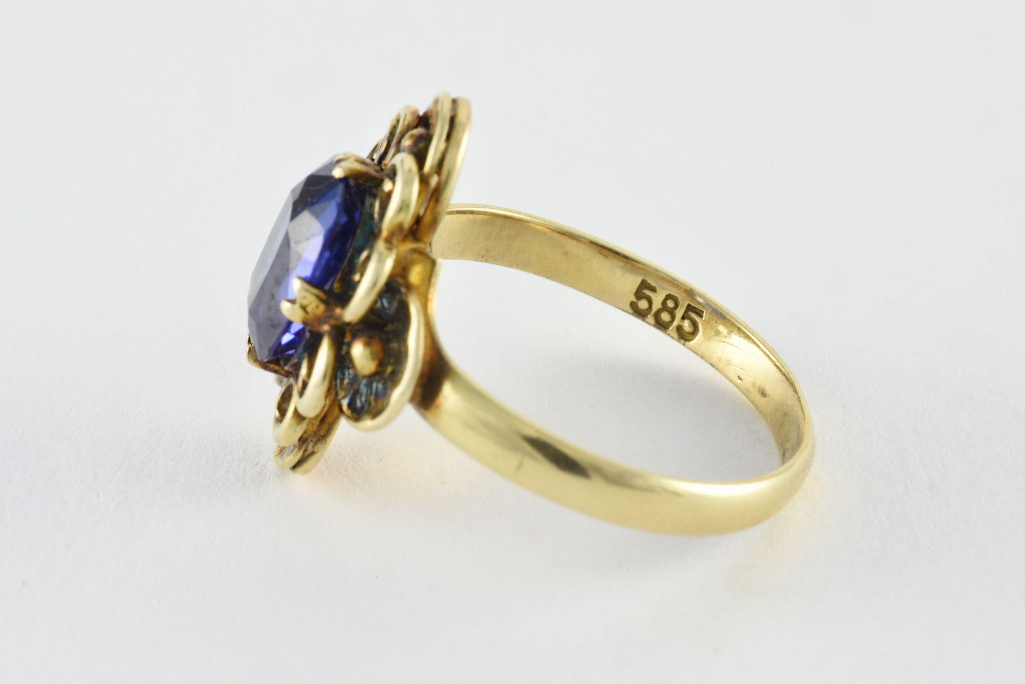 fake sapphire ring