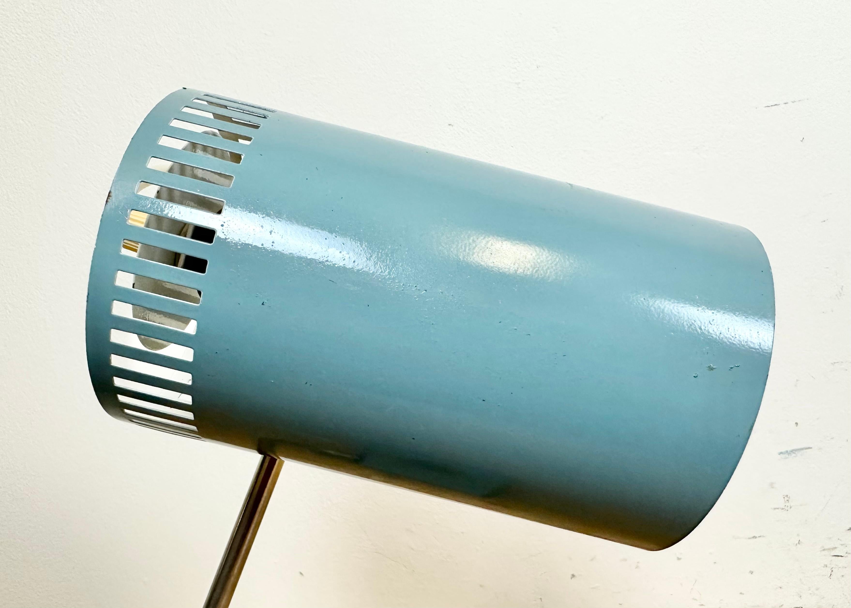 Lampe de bureau bleue vintage, années 1960 en vente 3