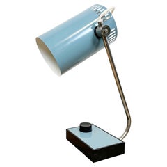 Lampe de bureau bleue vintage, années 1960