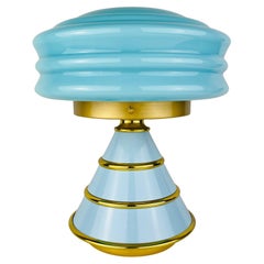 Retro Blue Table Lamp Italy 1980s