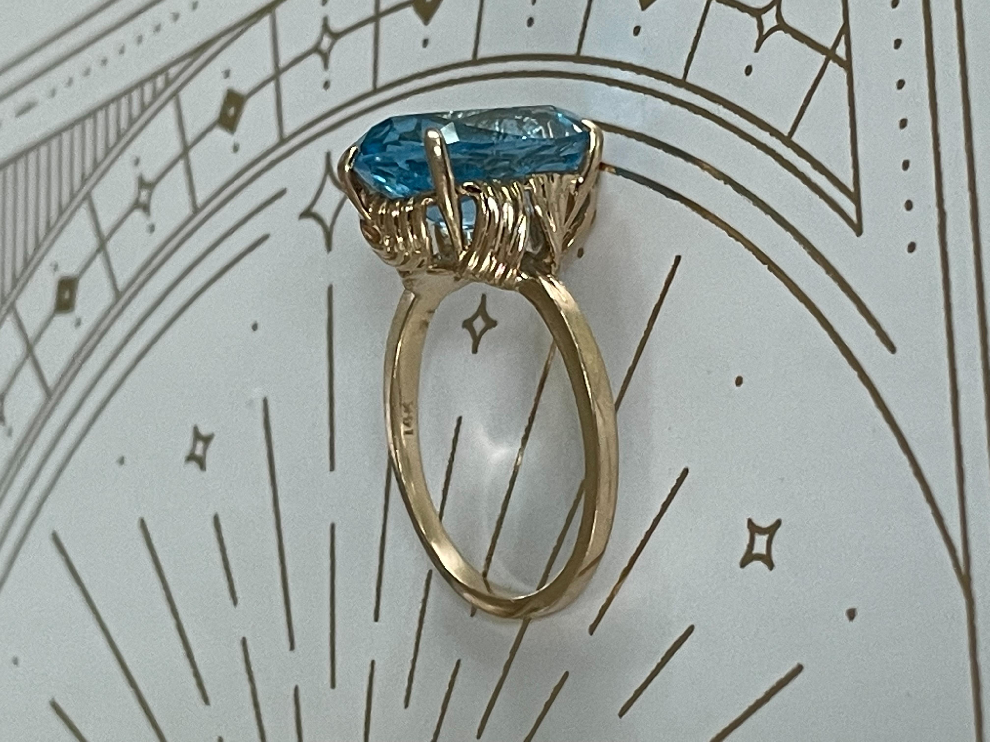 blue topaz vintage ring
