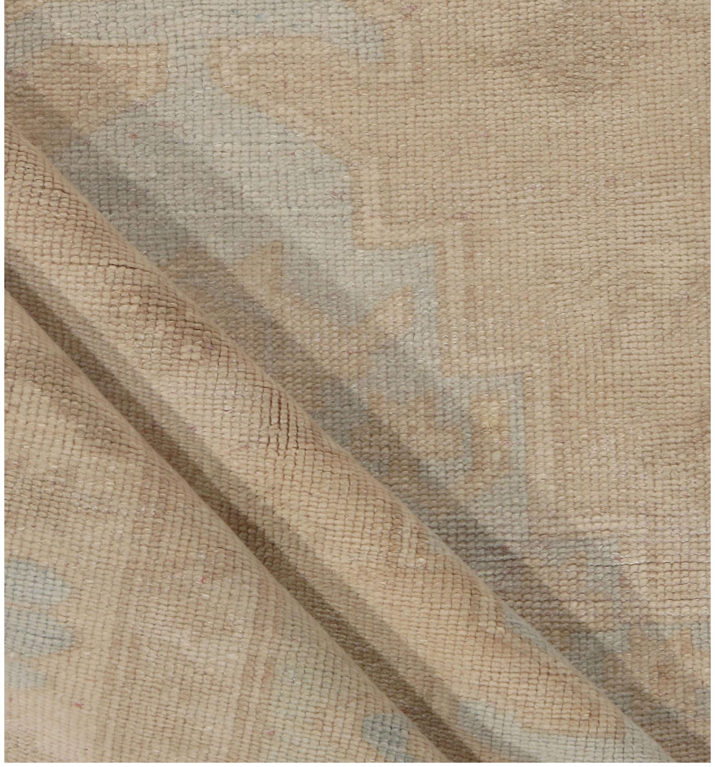 Vintage Blau Türkisch Oushak Bereich Teppich 4'3 x 5'3 (20. Jahrhundert) im Angebot