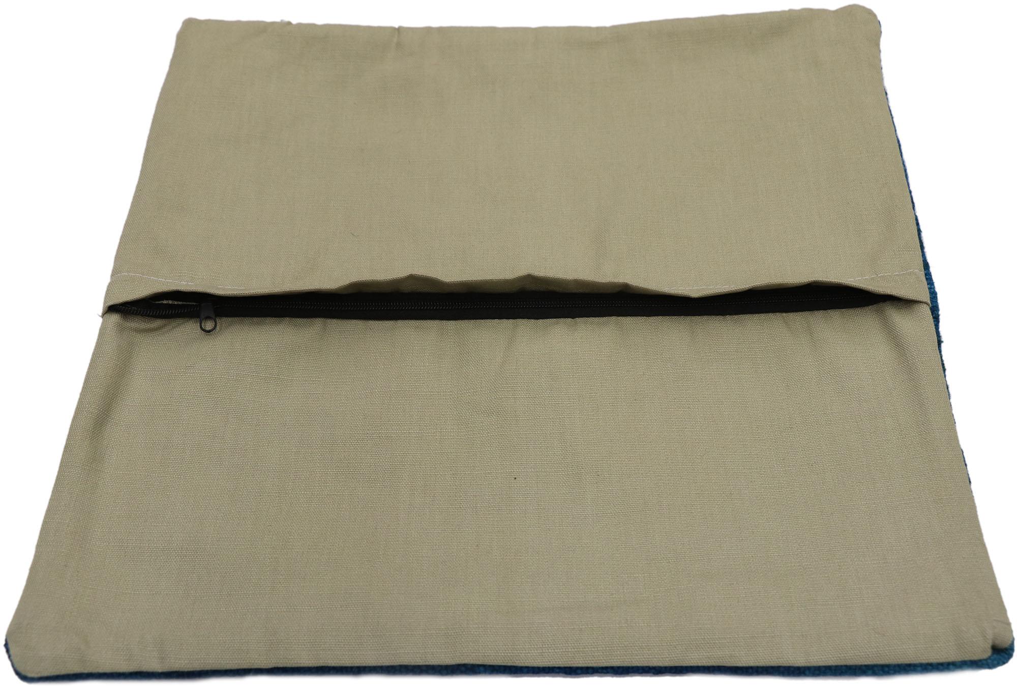 Alfombra de lana turca azul vintage Funda de cojín Turco en venta