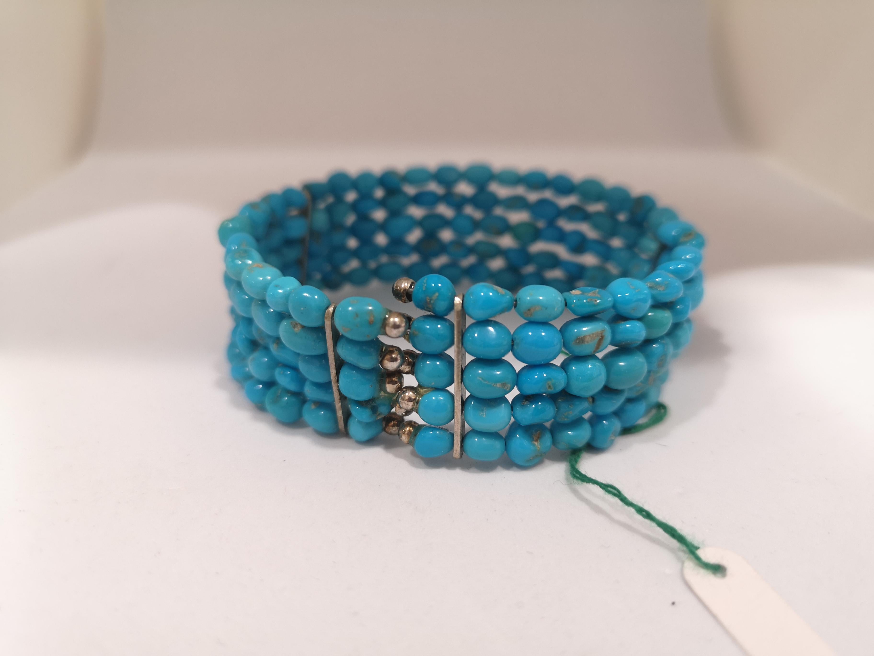 Vintage blue turquoise bracelet 2