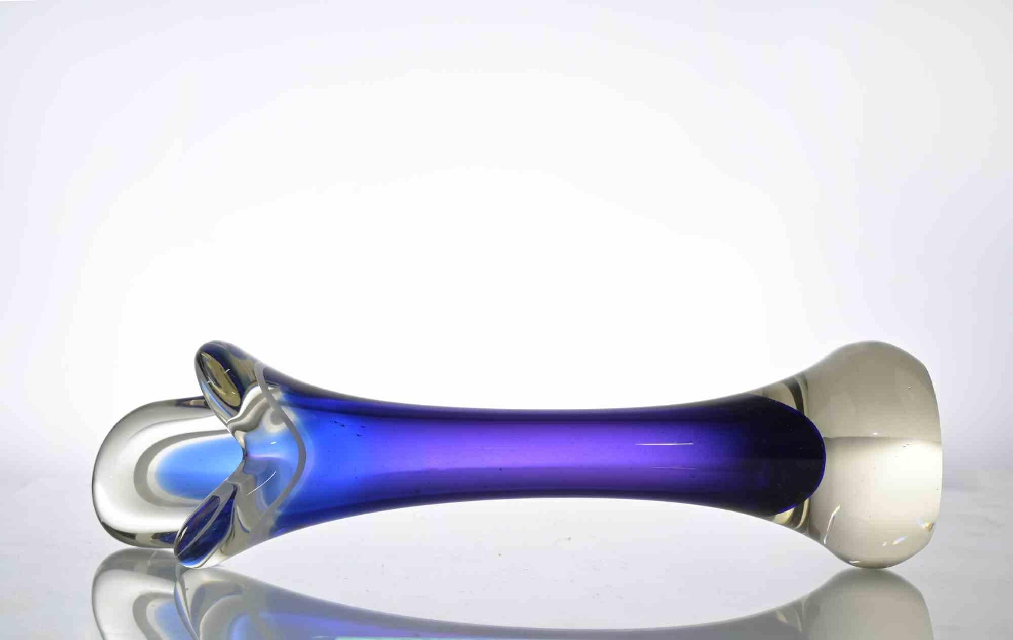 Vintage Blue Vase, italy, 1970s In Good Condition For Sale In Roma, IT