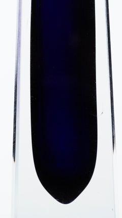 Vintage Blue/Violet Glass Vase, Germany, 1960s