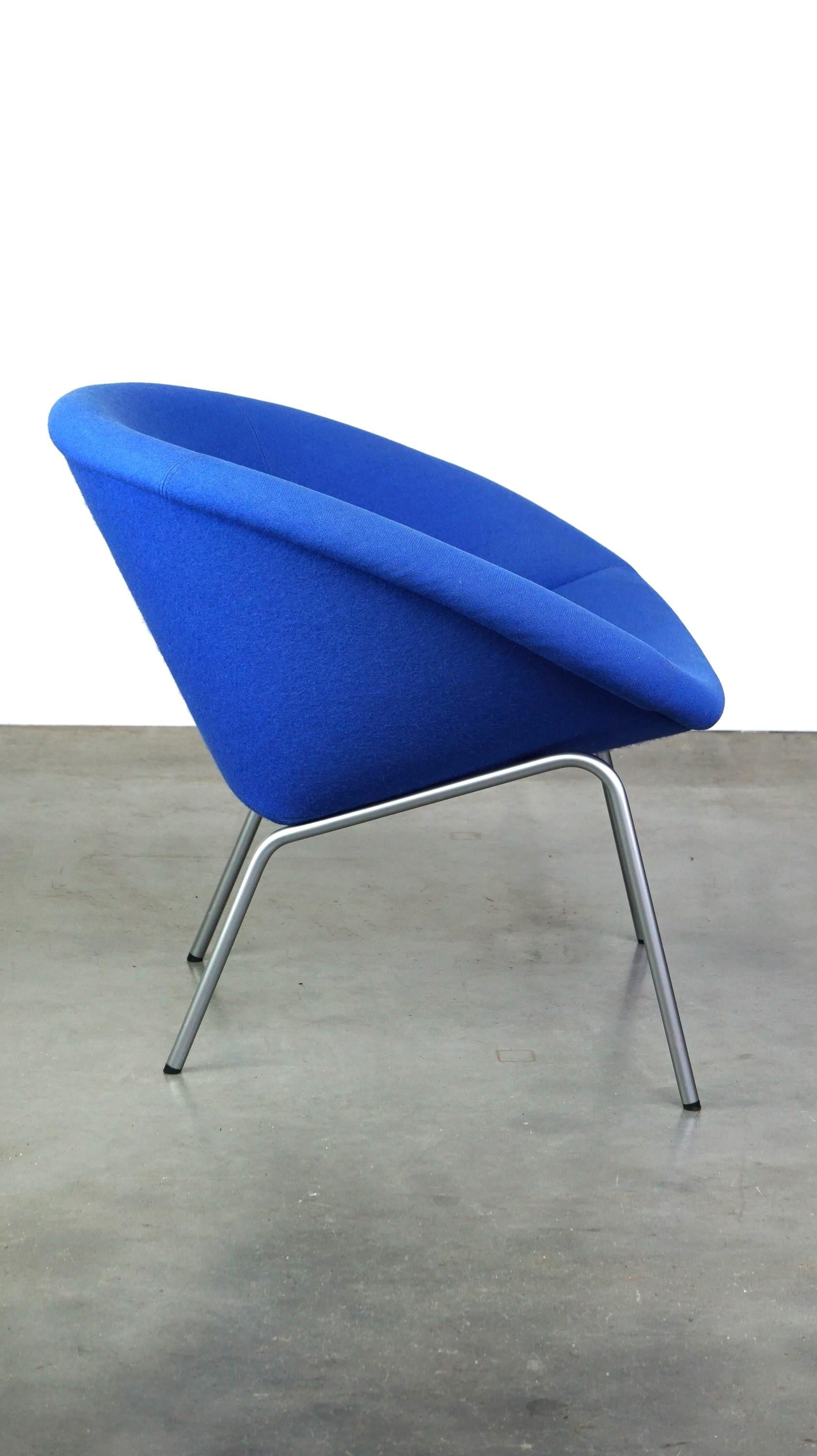 Vintage blue Walter Knoll German design lounge chair, model 369 In Good Condition For Sale In Harderwijk, NL