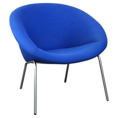 Vintage blue Walter Knoll German design lounge chair, model 369