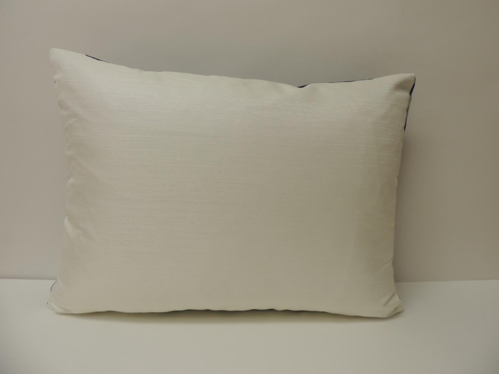 Nigerian Vintage Indigo and White African Textile Decorative Pillow