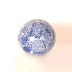 Vintage Blue & White Chinese Porcelain Ball