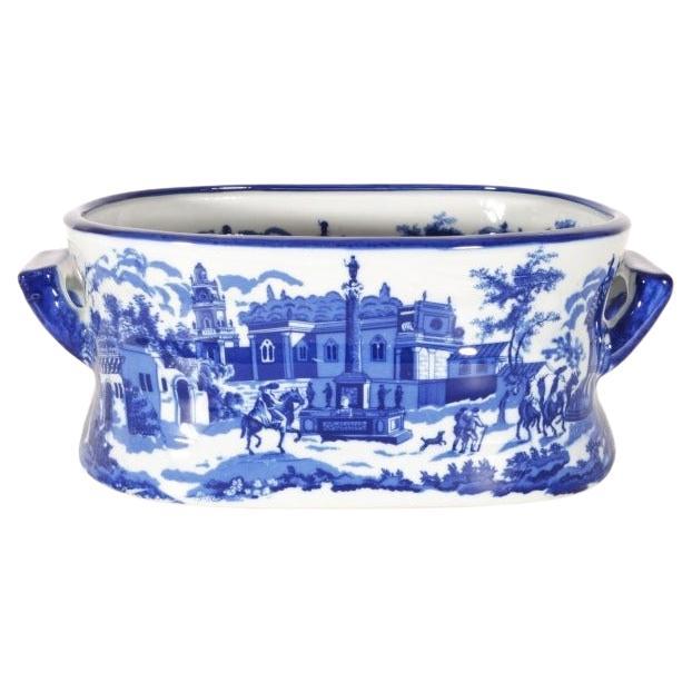 What is blue and white porcelain called?