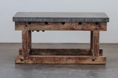 Vintage Bluestone Console Table From France, Circa 1950