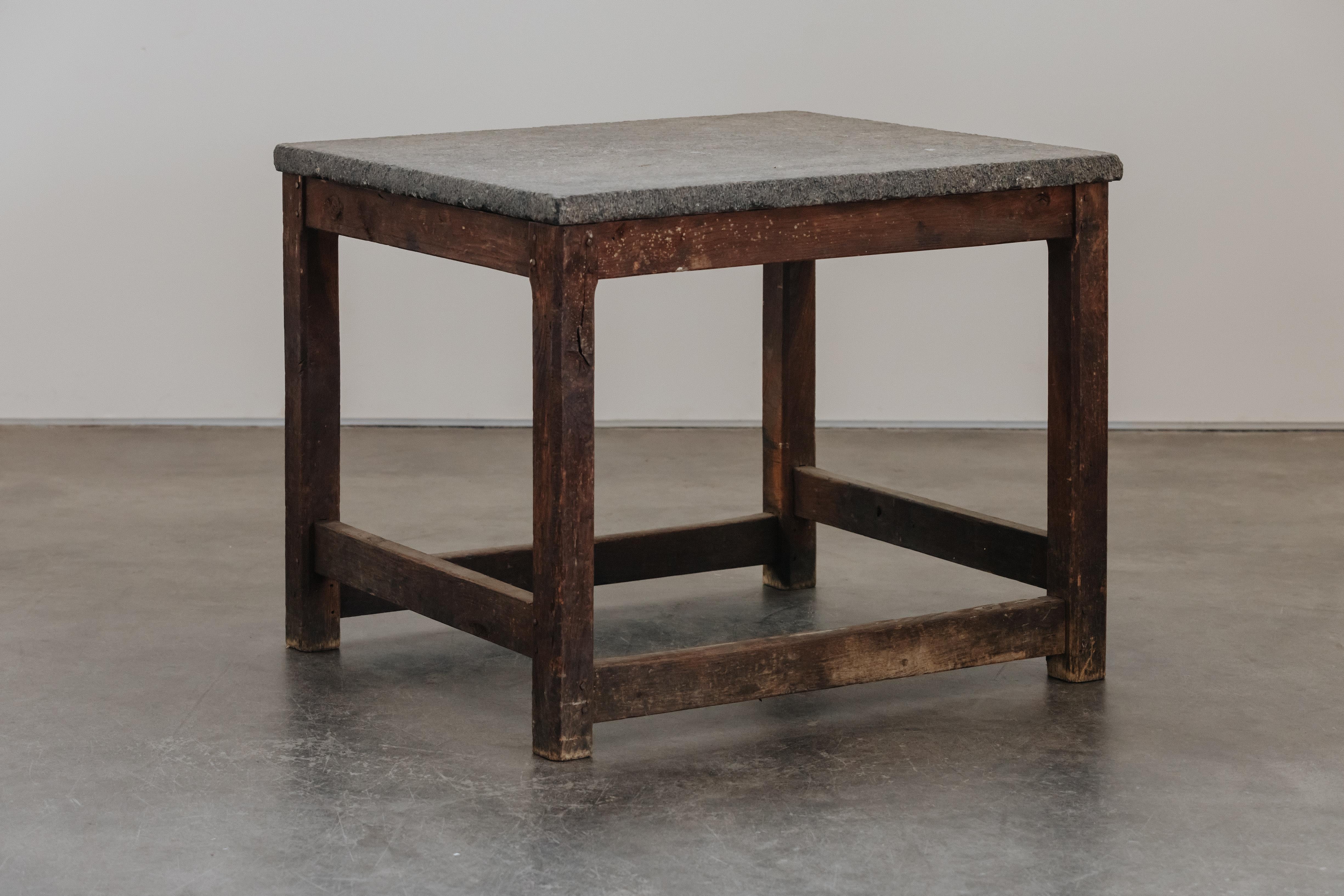 Vintage Bluestone Table From France, Circa 1940 In Good Condition For Sale In Nashville, TN